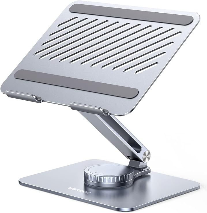 UGREEN Masa için Dizüstü Bilgisayar Standı Ayarlanabilir 360 Döner Taban, MacBook Pro Air Stand, Lenovo Ideapad 3, Dell Chromebook, HP Dizüstü Bilgisayar 17,3 İnçe Kadar Uyumlu