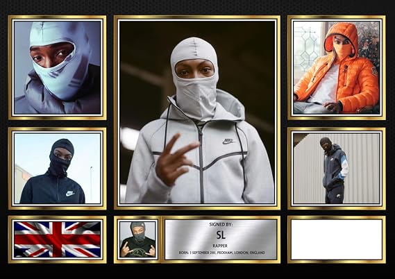 SL Signed Autograph Photograph Display - Perfect for Hip Hop Fans, A4 Poster + Black Frame - Limited Edition Autograph Fan Gift – Collectible Memorabilia Merchandise