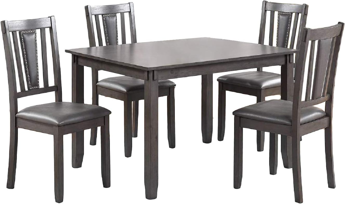Simple Relax Marcelle 5 Piece Dining Set, Walnut