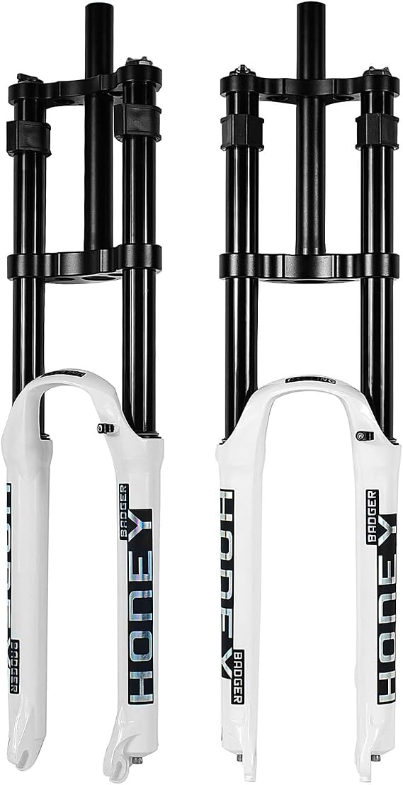 26/27.5/29" Downhill Mountain Bike Air Fork 1-1/8" Straight Tube Double Shoulder Suspension Front Fork 140mm Travel Bikes Fork 9 * 100mm QR