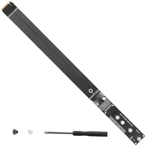 M.2 NVMe SSD Extension Cable M2 M-Key NVME Male to Female Adapter for Motherboard SSD 2230/2242/2260/2280 NVME Support only (33 cm/13 in)