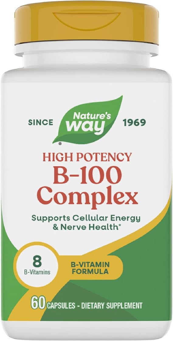 Nature's Way Vitamin B-100 Complex, 60 Count (60 Servings)