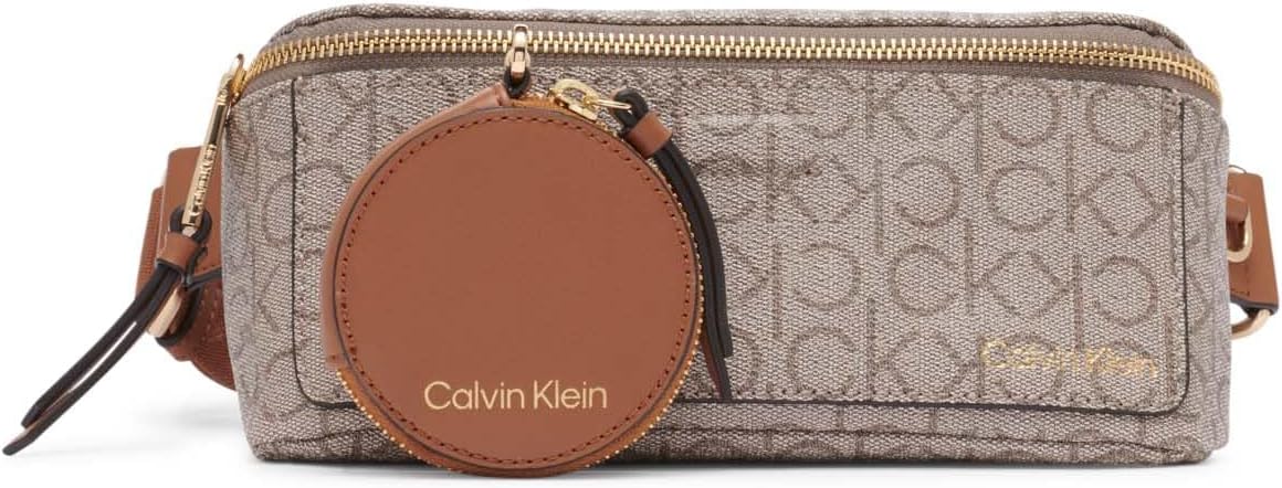 Calvin Klein Women's Millie Novelty Belt Bag Waist Pack, Almond, OS