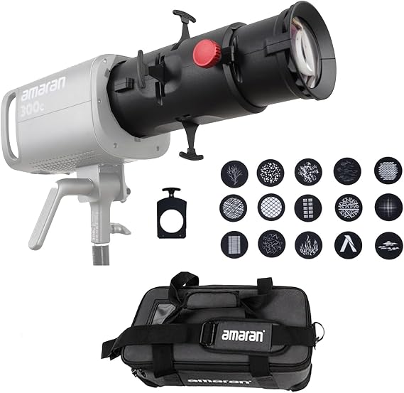 Aputure Amaran Spotlight SE 19o Lens Kit with Carrying Bag, Projection Lens Modifier for Amaran 300C 150C Amaran 200X S 200d S 100x S 60X S Aputure 300X