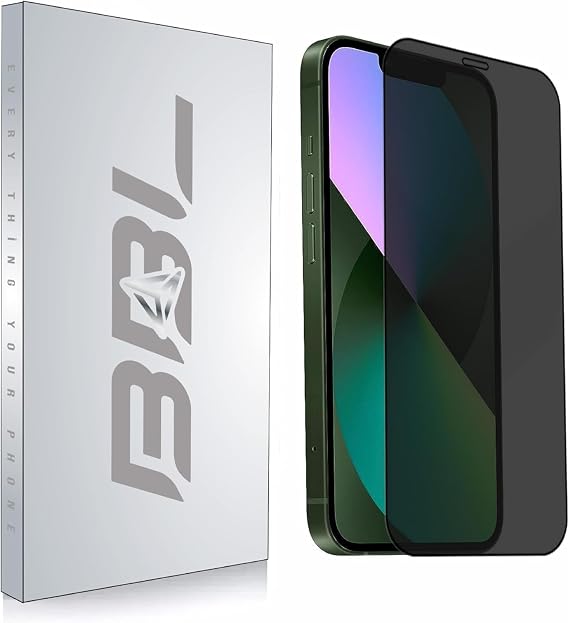 Babilden Apple iPhone 12 Pro Max Privacy Hayalet Cam Tam Ekran Temperli Koruyucu, Siyah