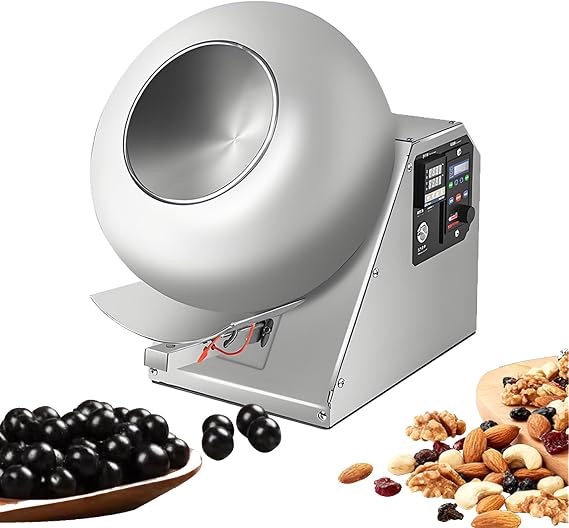 Chocolate Panning Machine, Mini Sugar Coating Machine, Easy to Use and Clean, Ideal for Nuts, Candy, and Chocolate Coating, Convenient for Home or Business