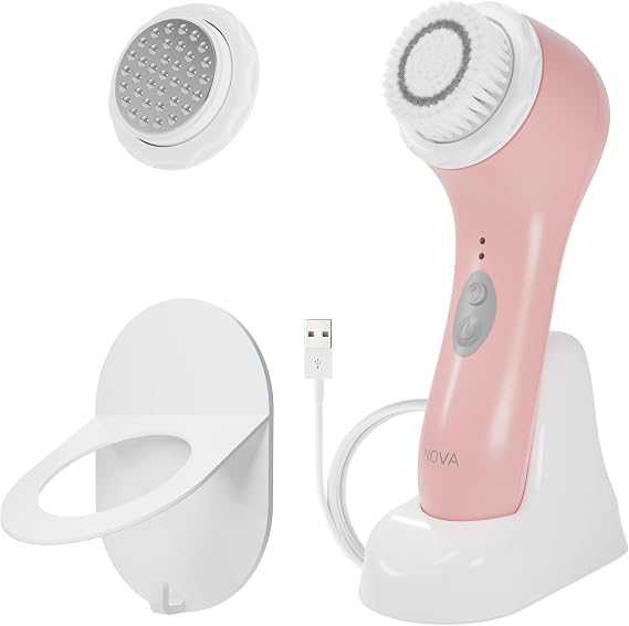 Spa Sciences NOVA - Sonic Cleansing Face Brush & Infusion System - Pink