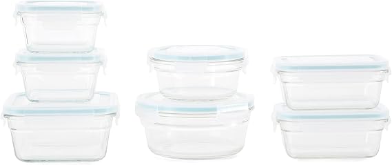 Glasslock Oven and Microwave Safe Glass Food Storage Containers 14 Piece Set