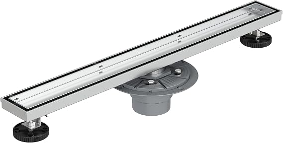 Neodrain 18" Brushed Linear Shower Drain with Removable Tile Insert Grate