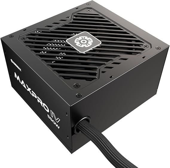 ENERMAX MAXPRO IV 550 Watt Non-Modular ATX Gaming PC Power Supply Individual Mesh Sleeve Cable 80 Plus Low Noise 120 mm Fan Japan Capacitor with 5-Way Protection Circuit EMP550W