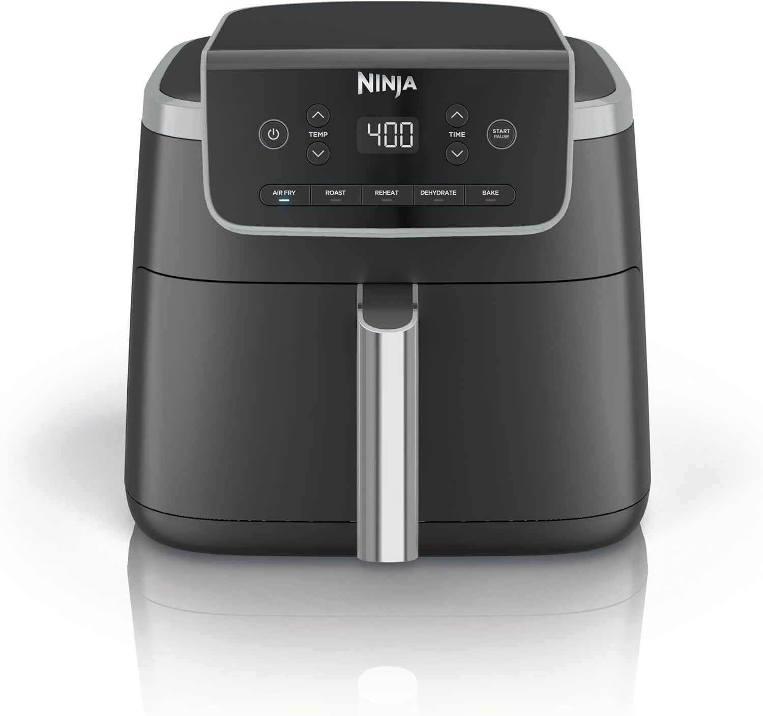 Ninja | Air Fryer | 5 Quart Capacity | 5-in-1 Air Flies, Bakes, Roasts, Reheats, Dehydrates | Air Crisp Technology | Non-Stick Basket & Crisper Plate | Gray | AF142