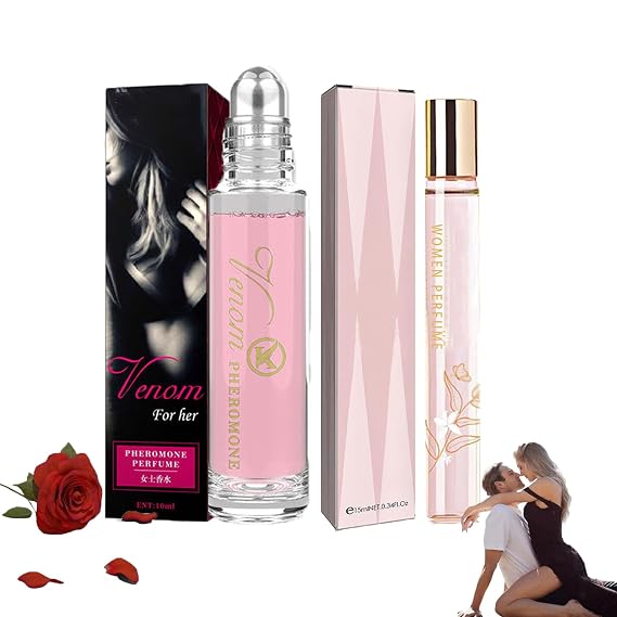 Pheromones Rose Perfumes For Women,Pheromone Perfume Oil Attraction,Long Lasting Pheromone Perfume (2PCS A)