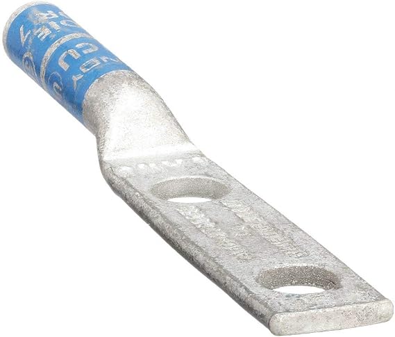BURNDY Two Hole Lug Compression Connector,6 AWG