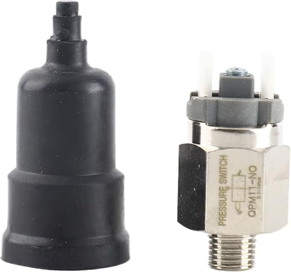 QPM11 NO Adjustable Air Pressure Switch, Pressure Control Switch Normally Open, G1/4in IP54 AC220V 48VAC/DC, High Protection Level with Wide Temperature Range 5~60℃, for