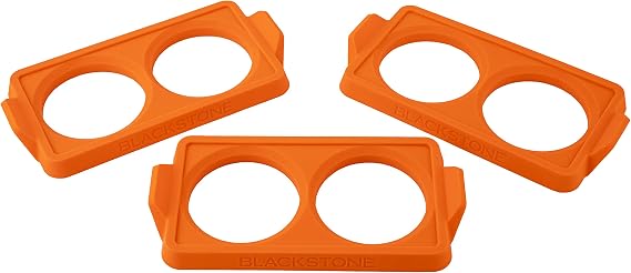 Blackstone Silicone Egg & Omelet Ring (Set of 3) | Blackstone Non Stick Food Grade, Round Egg Cooking Shapers, For Pancake, Patties & English Muffin, Griddle Accessories