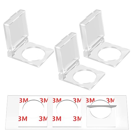 DaierTek 19mm PC Power Push Button Switch Cover Safety Guard Plastic Transparent Cap Protector for 3/4" Mounting Dia. Pushbutton Artists Light Boxes -3Pack
