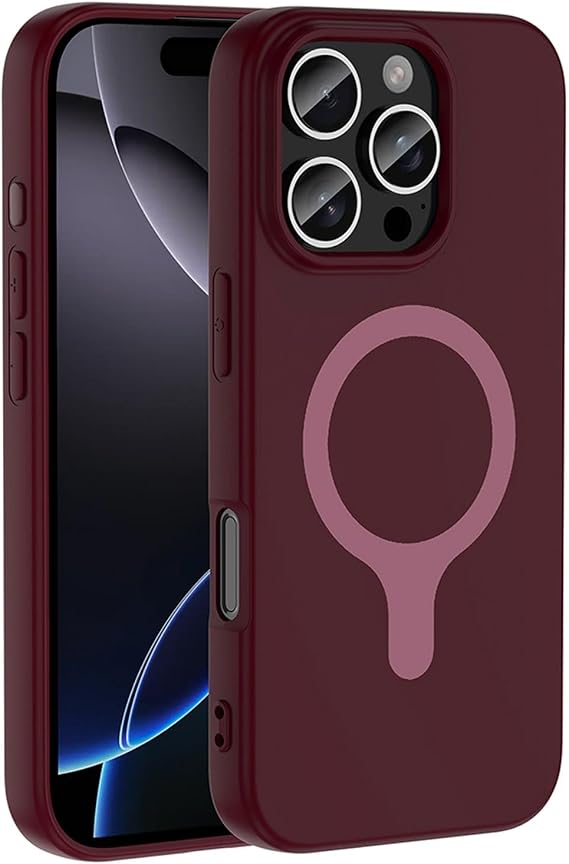Microsonic Apple iPhone 16 Pro Max için Kılıf Pastello MagSafe Mürdüm [iPhone 16 Pro Max ile Uyumlu Kılıf - Mürdüm]