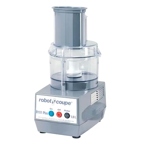 Robot Coupe R101P Plus Combination Food Processor, 1.9-Liter Bowl, Polycarbonate, Clear, 120v