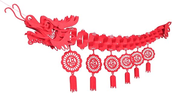 Lunar New Year Dragon Ceiling Decorations(Assembly Needed), 2025 Chinese Decor Party Favors Party Supplies Lunar New Year Decorations for Shops, Restaurant, Home, Chinatown