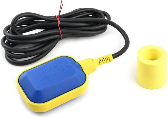 QWORK® Rectangular Float Switch with 3 m Cable for Water Tank, Sump Pump