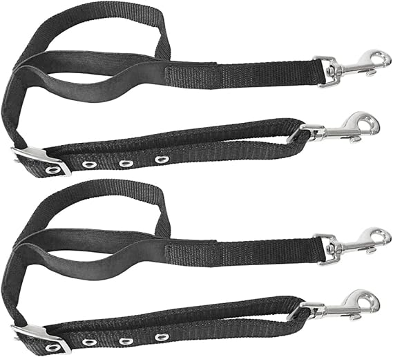 Jack's Manufactuing Adjustable Black Nylon Web Side Reins - Pony Size