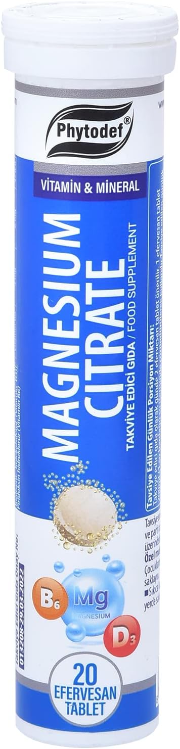 Phytodef Magnesium Citrate Effervescent Tablet - 20 Pieces