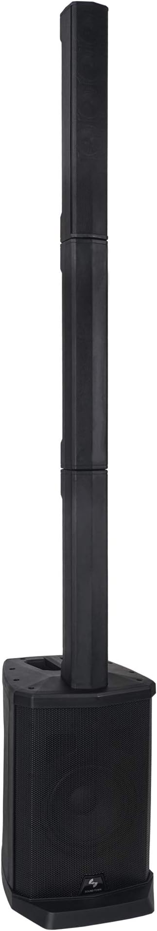 Sound Town Portable Line Array Column PA/DJ System with Sub Bass Module, TWS Bluetooth, Built-in 3-Channel Mixer, Carry Bag (CARPO-L1)