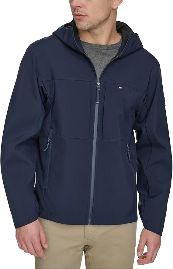 Tommy Hilfiger Men's Men's Softshell Rain Hoody Jacket