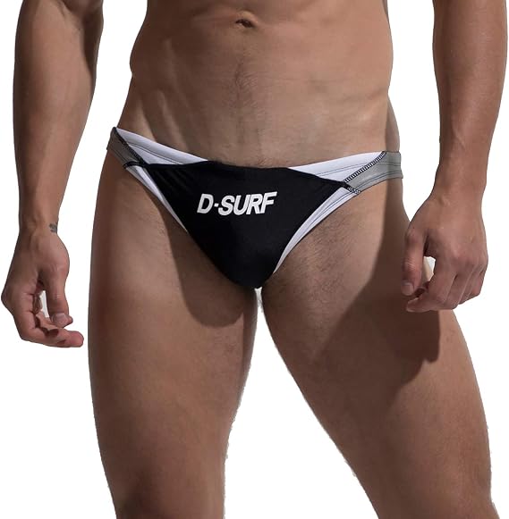 DESMIIT Men's Modern Sexy Swimwear Bikini Dimensional Cut Swim Briefs