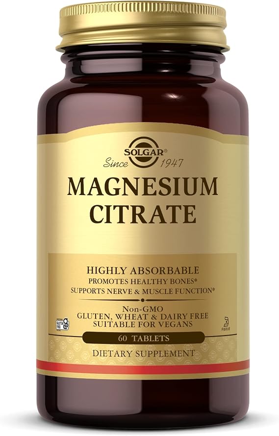 Solgar, Magnesium Citrate 60 Tabletss Prop 65