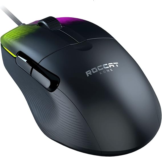 Roccat Kone Pro - Lightweight Ergonomic Optical Performance Gaming Mouse, Black