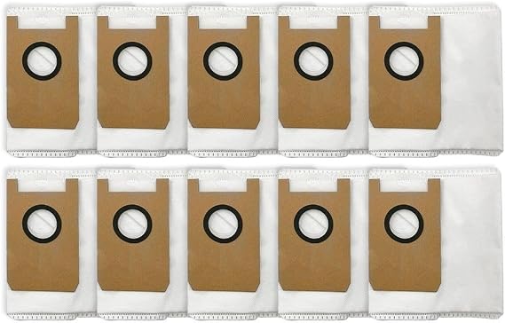 Non Woven Replacement Dust Bags for AIRROBO Plus Robot Vacuum, High Capacity Dirt Bags, Washable Filter Home Cleaning Parts(10 PACK)