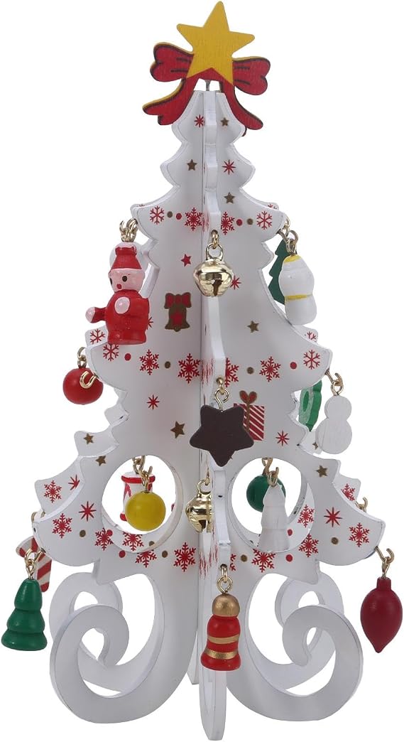 Buy Products Wooden Christmas Tree, Christmas Gift, Christmas Decoration, Christmas Ornament Used for Christmas White