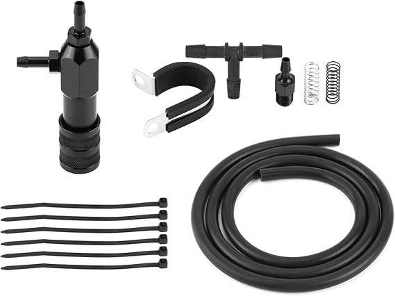 Joyzan Turbo Engine Controller Car Universal Adjustable Turbocharger Kit Closed Loop Manual Boost Controller Aluminium Alloy Regulating Valve with Installation Accessories