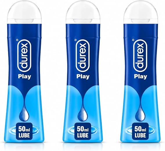 Durex Play Feel, 150ml (50ml x 3), Water-Based Lube, Non-Staining