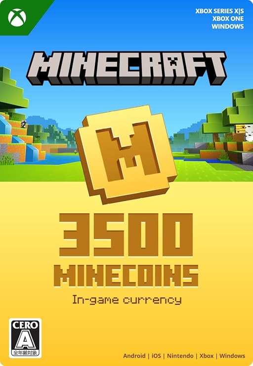 Minecraft Mine Coin Pack 3,500 Minecoins|Xbox One|Windows 10|Nintendo Switch compatible|Online code version