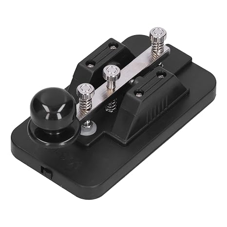 Simple Morse Code Key CW Trainer with Buzzer, Adapted to Beginners Learning Morse Code, Portable and ABS + Iron Material