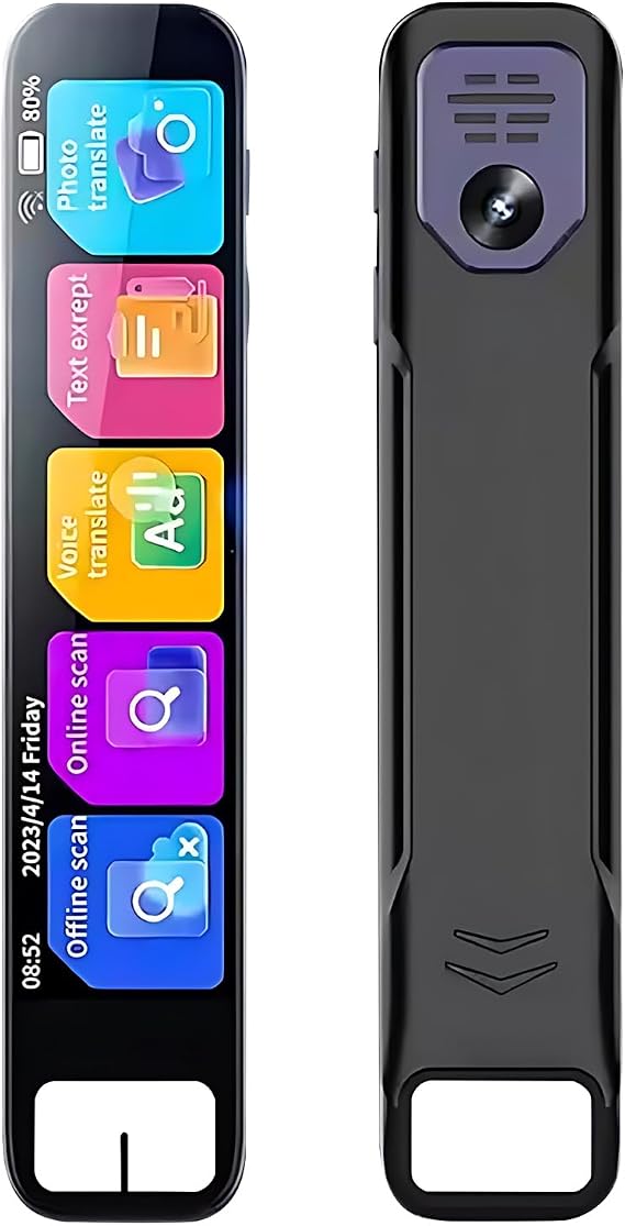 Translation Pen 134 Languages Online Translation AI Scanning Smart Pen Assistive Tool Touchscreen Language Translator Device Language Learners Dyslexia Gift (Grey)