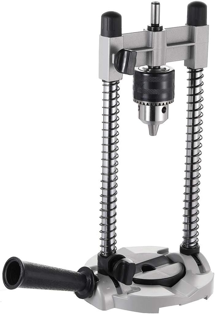 TOPWAY Multi-Angle Drill Guide Attachment, Drill Stand Holder with 13mm Drill Chuck for Electric Drills Drilling, Fits Most 12 Inch and 38 Inch Power Drills 105414