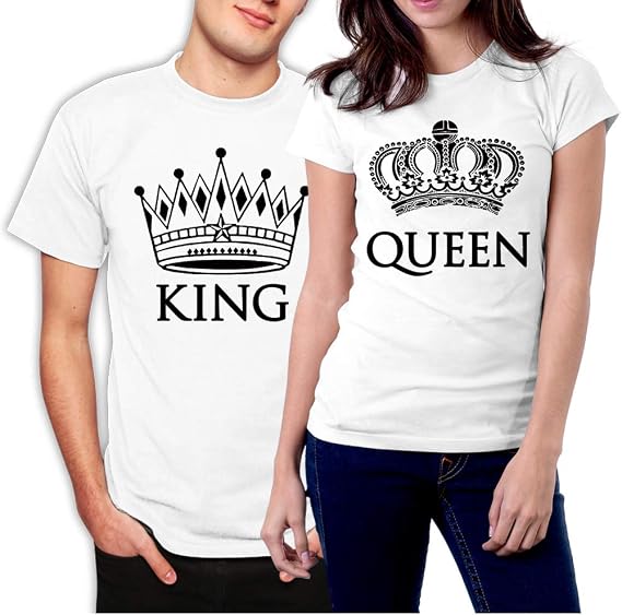 picontshirt King and Queen Couple T-Shirtss
