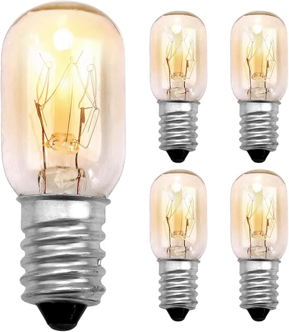15W E14 Screw Salt Lamp Bulbs 5Pcs,230V Mini Wax Warmer Light Bulb [Energy Class A]