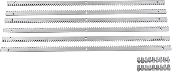 Sliding Gate Rack 6x1m Rail Sliding Gate Rack Rail Racks Toothed Rack Gear Rail Track for Electric Sliding Gate Opener