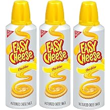 3 KRAFT EASY CHEESE CHEDDAR IN CAN 8oz