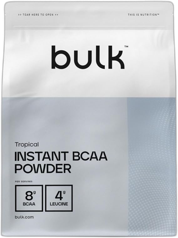 Bulk Pure Instant Branched Chain Amino Acids (BCAA) Powder, Tropical, 1 kg