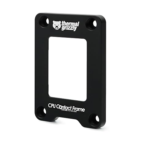 Thermal Grizzly - CPU Contact Frame Intel 13th & 14th Generation - for Optimized CPU Contact Pressure to Improve The Cooling Performance - Easy Install