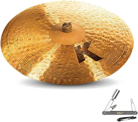 Avedis Zildjian Company Zildjian K0989 22In K Custom High Definition Ride Drumset Cast Bronze Cymbal With ZKEY, 22In