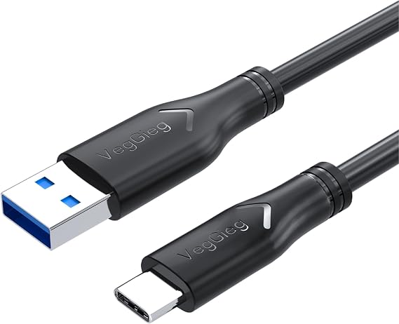 VegGieg USB 3.0 to Type-C 60W 10Gbps Data ve Şarj Kablosu 1.5 Metre