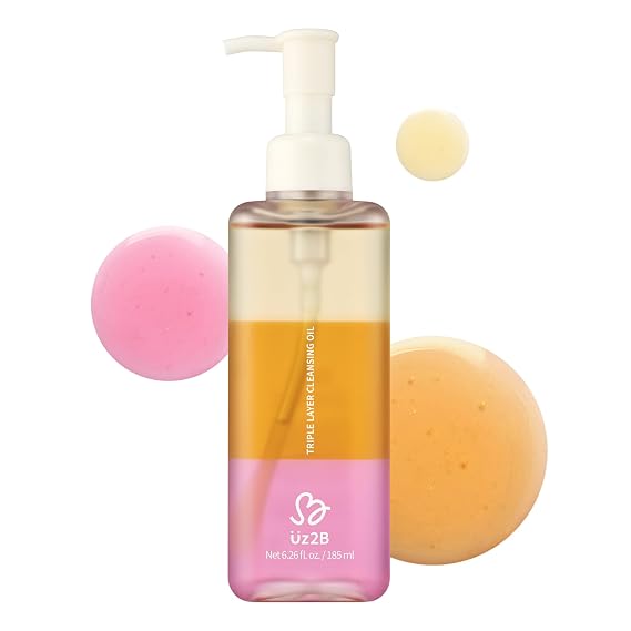 Triple Layer Cleansing Oil Oil, Serum & Water Layers | Deep Cleanse Makeup, Sunscreen & Blackheads | Hydrating with Centella & Jojoba Oil | Korean Skincare 185 ml / 6.26 fl. oz.