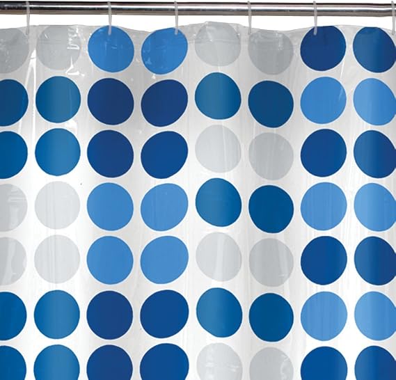 Maytex 13-Piece Trina Dot PEVA Shower Curtain Set