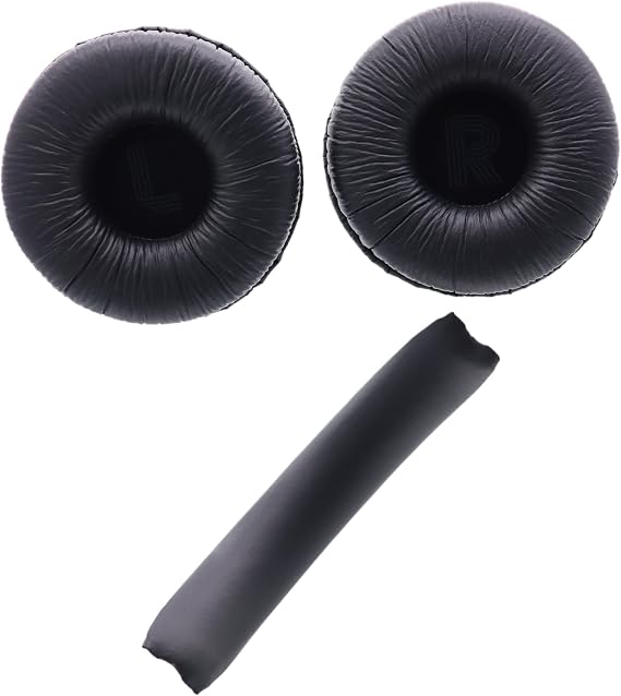 Deal4GO Original Headphone Earpads w/Headband Cover Cushion Replacement for JBL Tune 500 500BT 510 520 560 590 Headset Earmuff (Black)
